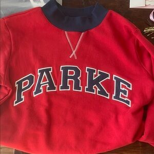Parker Red and Navy Sweatshirt